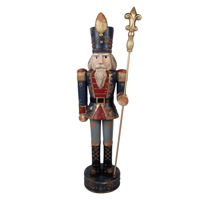 Clayre & Eef Decorative Figurine Nutcracker 39x30x136 cm Blue Ceramic material