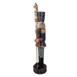 Clayre & Eef Decorative Figurine Nutcracker 39x30x136 cm Blue Ceramic material
