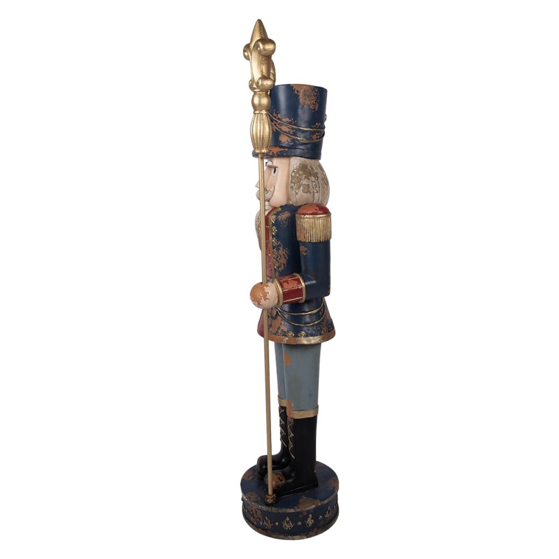 Clayre & Eef Decorative Figurine Nutcracker 39x30x136 cm Blue Ceramic material