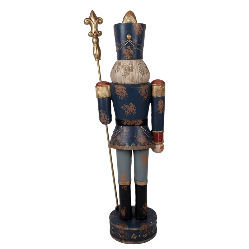 Clayre & Eef Decorative Figurine Nutcracker 39x30x136 cm Blue Ceramic material