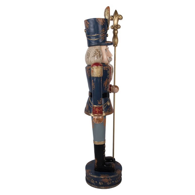 Clayre & Eef Decorative Figurine Nutcracker 39x30x136 cm Blue Ceramic material