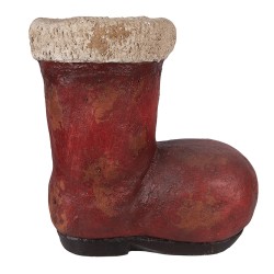 Clayre & Eef Weihnachtsdekorationsfigur Stiefel 28x18x30 cm Rot Keramik