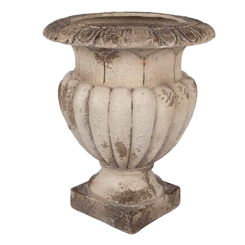 Clayre & Eef Pot de fleurs Ø 30x35 cm Beige Céramique Clayre & Eef Pot de fleurs Ø 30x35 cm Beige Céramique