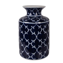 Clayre & Eef Vase Ø 19x31 cm Bleu Céramique