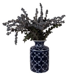 Clayre & Eef Vase Ø 19x31 cm Bleu Céramique