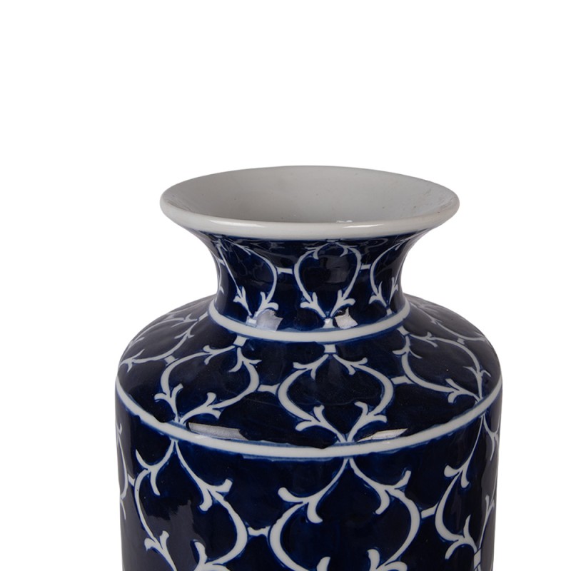 Clayre & Eef Vase Ø 19x31 cm Bleu Céramique Clayre & Eef Vase Ø 19x31 cm Bleu Céramique