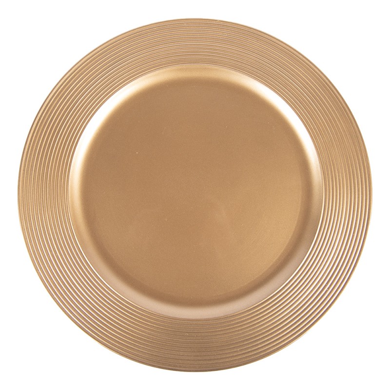Clayre & Eef Sous-assiette Ø 33 cm Couleur or Plastique