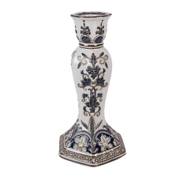 Clayre & Eef Chandelier Ø 15x28 cm Blanc Bleu Porcelaine