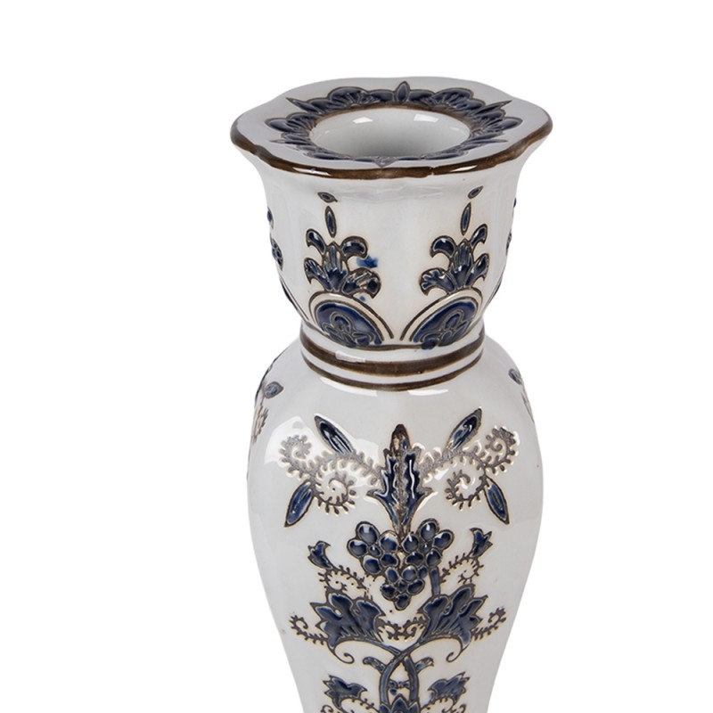 Clayre & Eef Chandelier Ø 15x28 cm Blanc Bleu Porcelaine