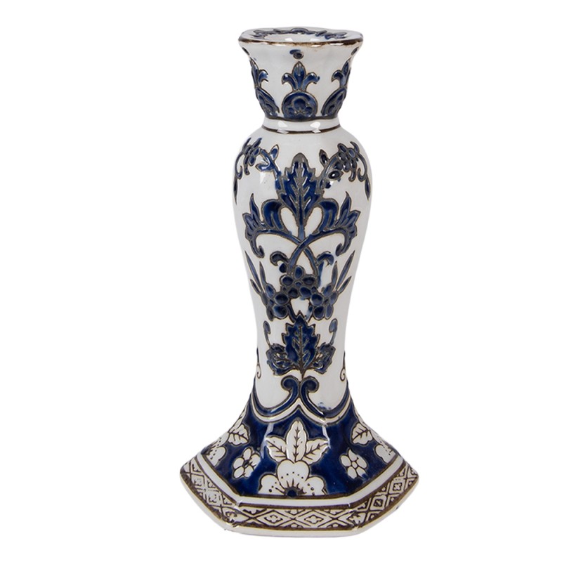 Clayre & Eef Chandelier Ø 11x21 cm Blanc Bleu Porcelaine Clayre & Eef Chandelier Ø 11x21 cm Blanc Bleu Porcelaine