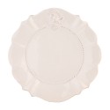 Clayre & Eef Assiette de petit d‚jeuner Ø 21 cm Blanc Céramique