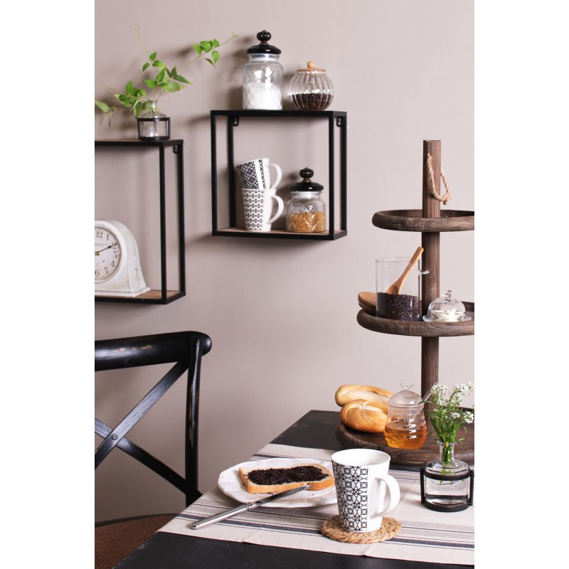 Clayre & Eef Ontbijtbord Ø 21 cm Wit Keramiek