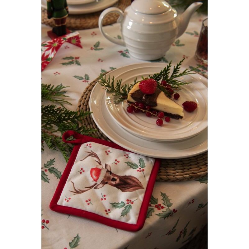 Clayre & Eef Dinner Plate Ø 28 cm White Ceramic