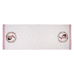 Clayre & Eef Table Runner 50x140 cm Beige Cotton