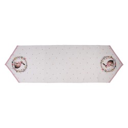 Clayre & Eef Table Runner 50x160 cm Beige Cotton