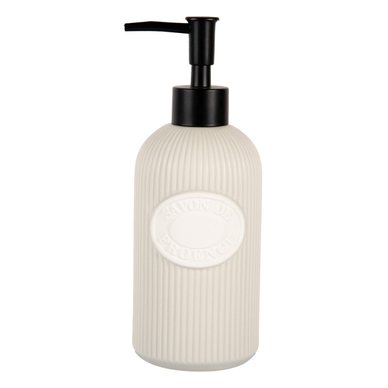 Clayre & Eef Zeepdispenser 350 ml Grijs Keramiek