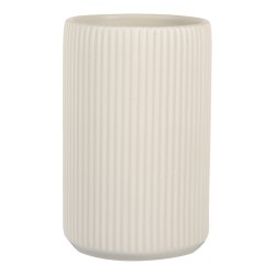 Clayre & Eef Toothbrush Holder Ø 8x12 cm Grey Ceramic