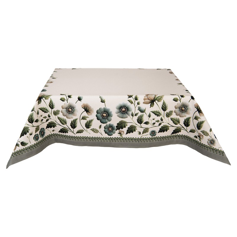 Clayre & Eef Tablecloth 100x100 cm Beige Cotton