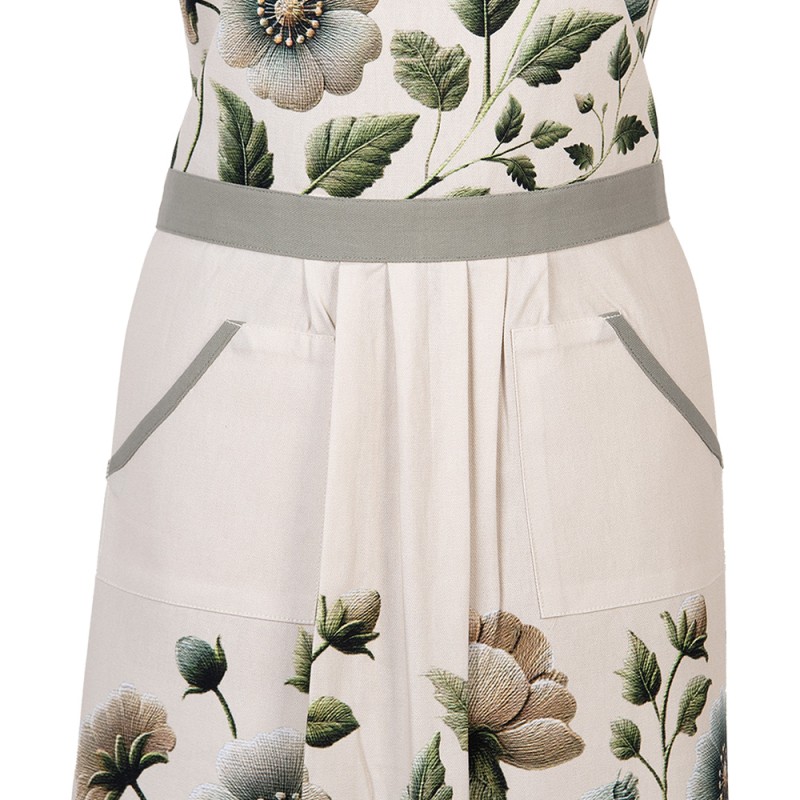 Clayre & Eef Tablier de cuisine 70x85 cm Beige Coton