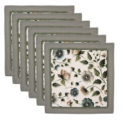 Clayre & Eef Servetten Katoen Set van 6 40x40 cm Beige Katoen