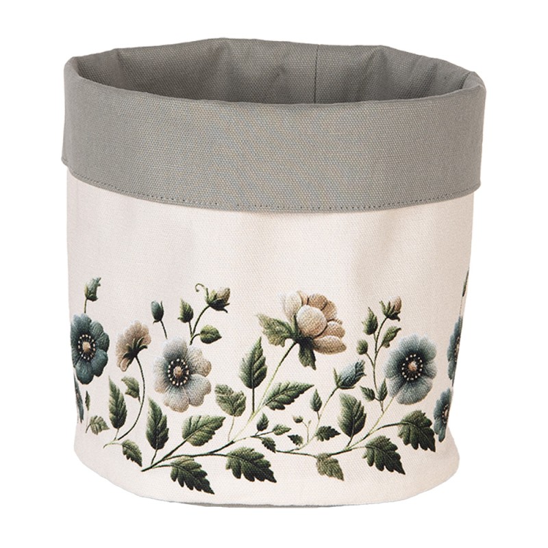 Clayre & Eef Bread Basket Ø 15x16 cm Beige Cotton