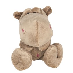 Clayre & Eef Decorative Plush Toy Hippopotamus 20 cm Grey Polyester