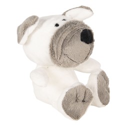 Clayre & Eef Decorative Plush Toy Dog 20 cm Beige Grey Polyester