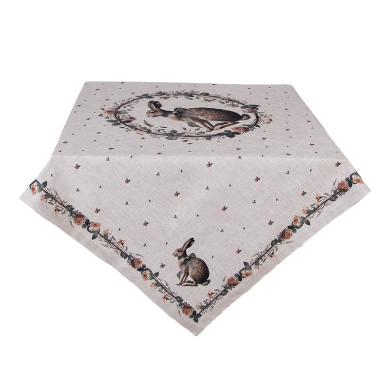 Clayre & Eef Nappe 100x100 cm Beige Coton