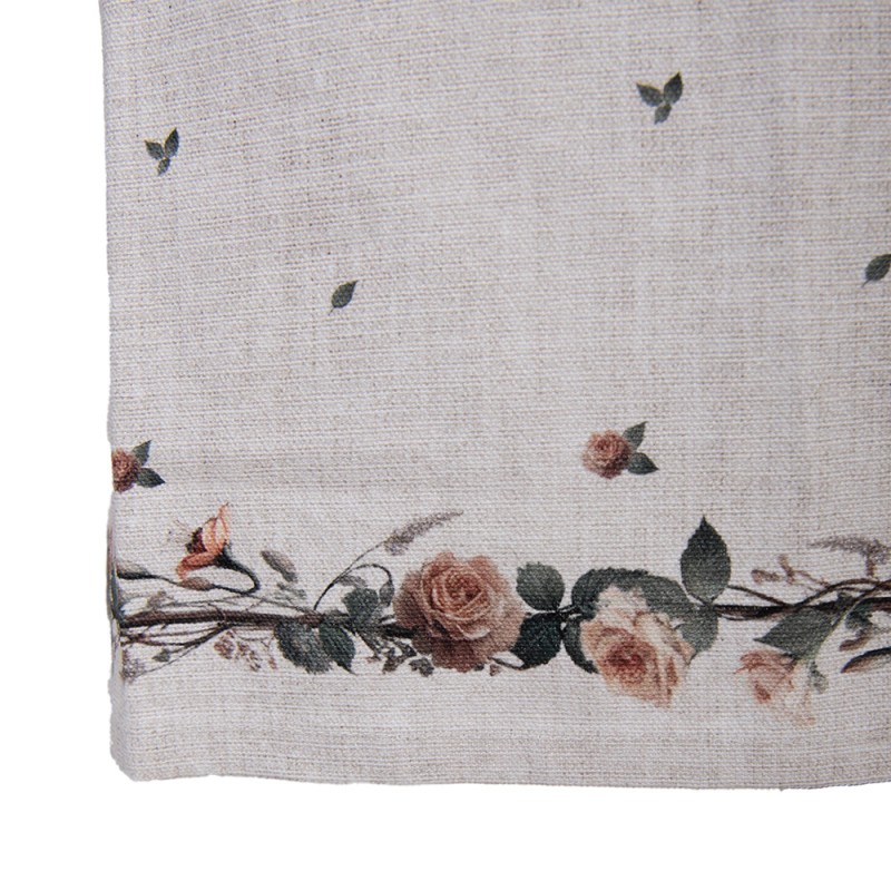 Clayre & Eef Grembiule da cucina 70x85 cm Beige Cotone