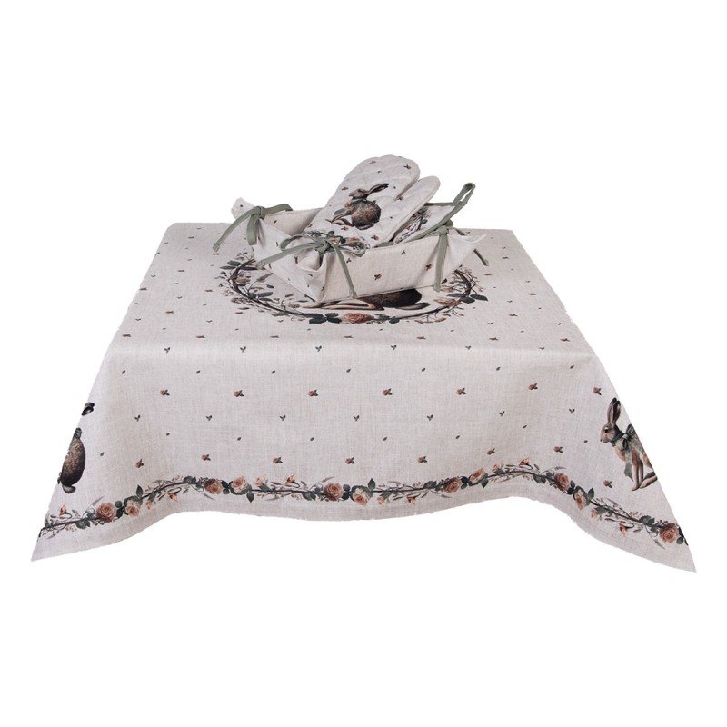 Clayre & Eef Manique de four 18x30 cm Beige Coton