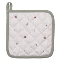 Clayre & Eef Topflappen 20x20 cm Beige Baumwolle