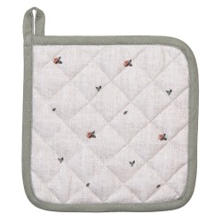 Clayre & Eef Topflappen 20x20 cm Beige Baumwolle