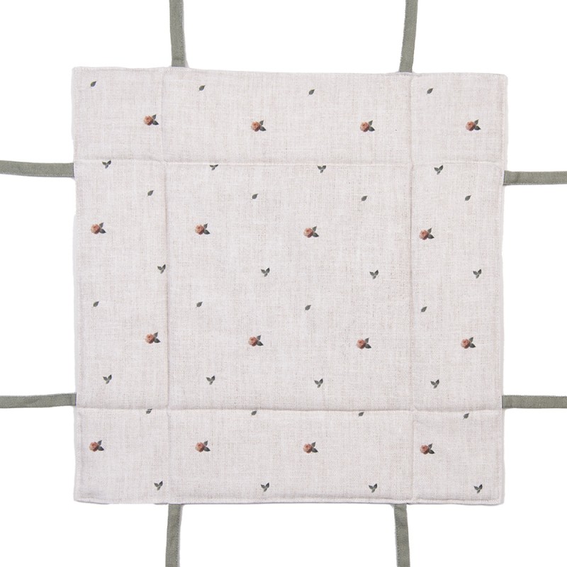 Clayre & Eef Cestino del pane 35x35x8 cm Beige Cotone