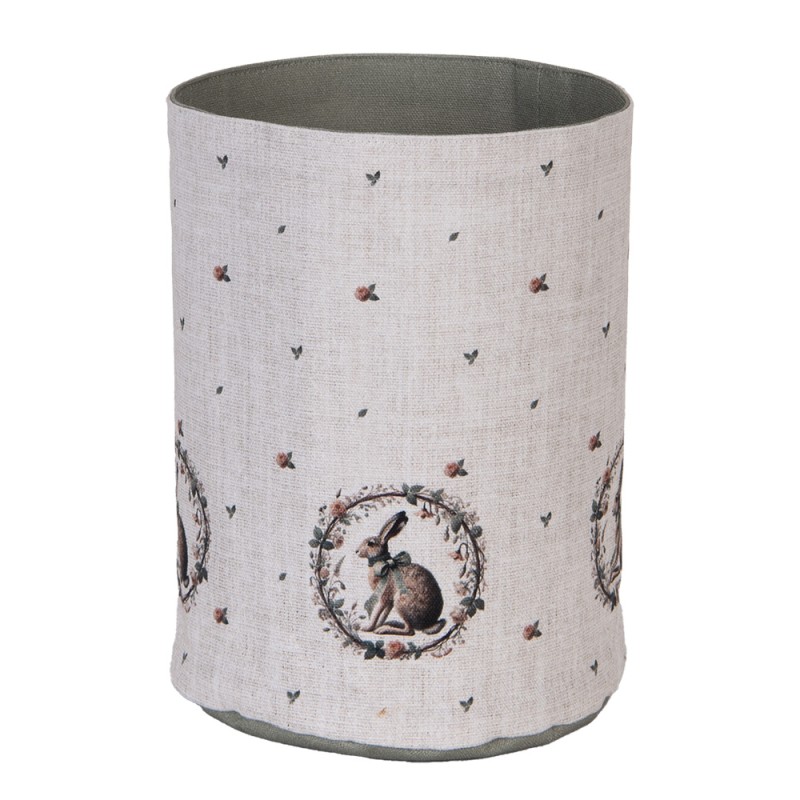 Clayre & Eef Bread Basket Ø 15x16 cm Beige Cotton