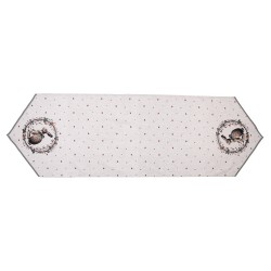 Clayre & Eef Tischläufer 50x160 cm Beige Baumwolle