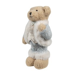 Clayre & Eef Decorative Plush Toy Bear 25 cm Blue Synthetic