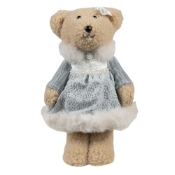 Clayre & Eef Decorative Plush Toy Bear 25 cm Blue Synthetic