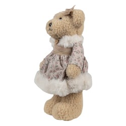 Clayre & Eef Decorative Plush Toy Bear 25 cm Pink Synthetic