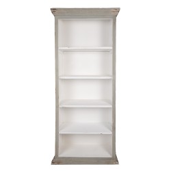 Clayre & Eef Bücherschrank 80x36x195 cm Grau Holz
