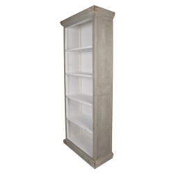 Clayre & Eef Bücherschrank 80x36x195 cm Grau Holz