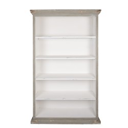 Clayre & Eef Bücherschrank 116x36x195 cm Grau Holz