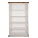 Clayre & Eef Bücherschrank 116x36x195 cm Weiß Holz
