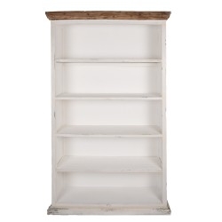 Clayre & Eef Bücherschrank 116x36x195 cm Weiß Holz