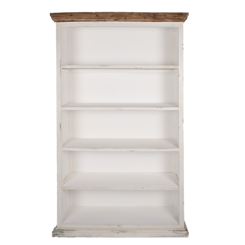 Clayre & Eef Bücherschrank 116x36x195 cm Weiß Holz