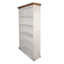 Clayre & Eef Bücherschrank 116x36x195 cm Weiß Holz