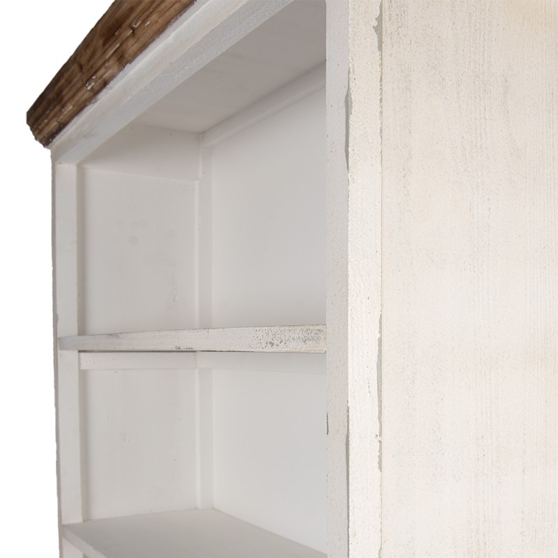 Clayre & Eef Bücherschrank 116x36x195 cm Weiß Holz