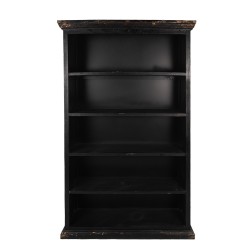 Clayre & Eef Bücherschrank 116x36x195 cm Schwarz Holz