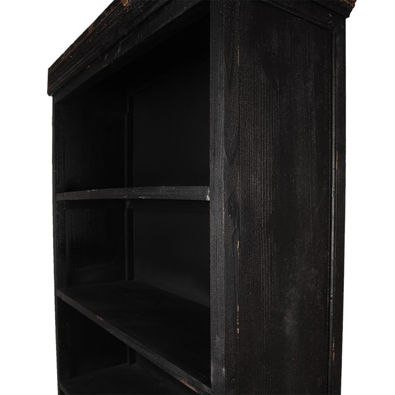 Clayre & Eef Bücherschrank 116x36x195 cm Schwarz Holz