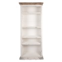 Clayre & Eef Bücherregal mit Verstellbaren Einlegeböden 80x36x195 cm Weiß Holz