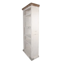 Clayre & Eef Bücherregal mit Verstellbaren Einlegeböden 80x36x195 cm Weiß Holz